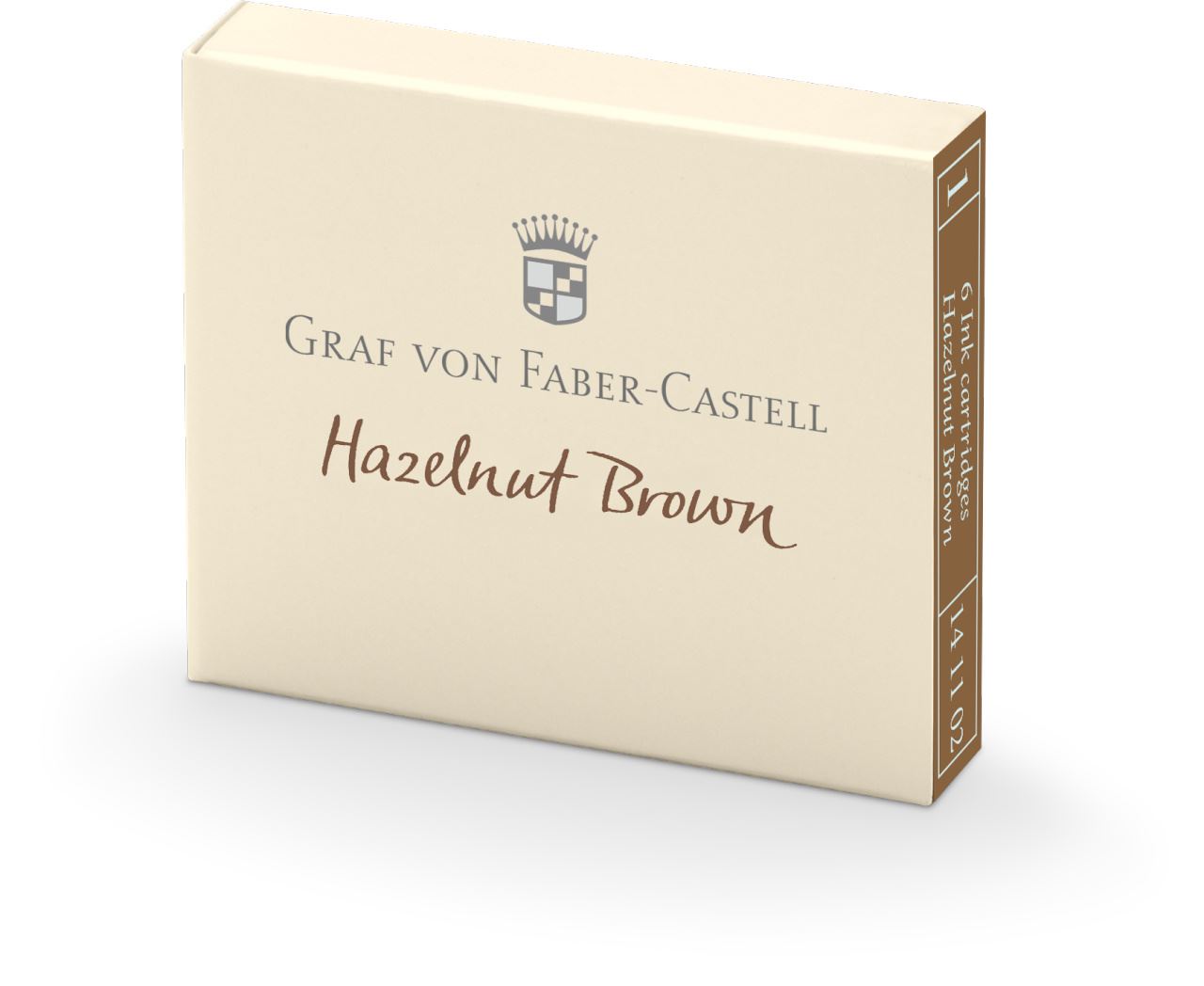 Graf-von-Faber-Castell - 6 Tintenpatronen, Hazelnut Brown