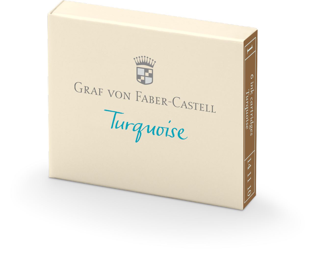 Graf-von-Faber-Castell - 6 Tintenpatronen, Turquoise
