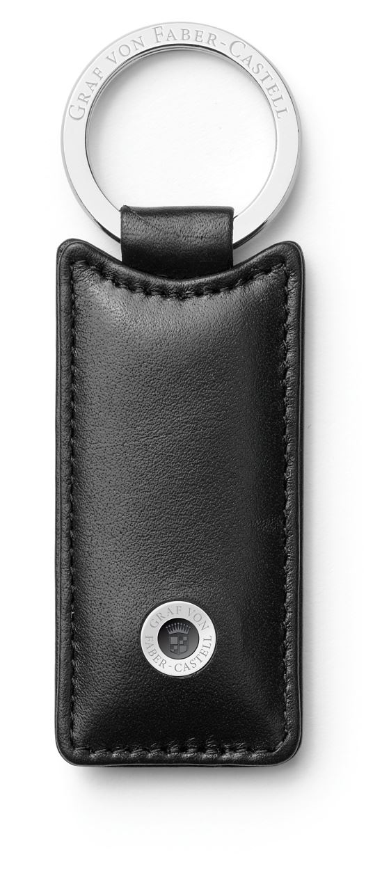Graf-von-Faber-Castell - Schlüsselanhänger eckig, schwarz glatt